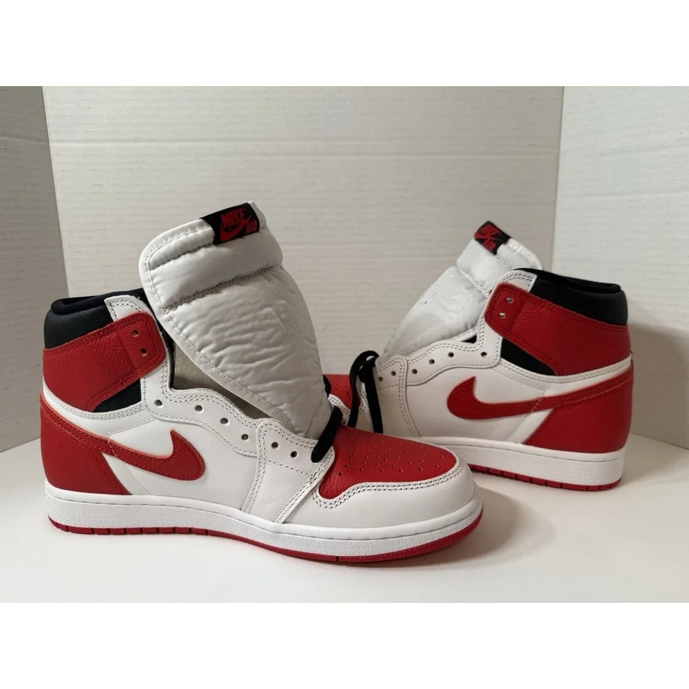 New Air Jordan 1 Retro High OG Heritage White/Red/Black 555088-161 Men's 9.5